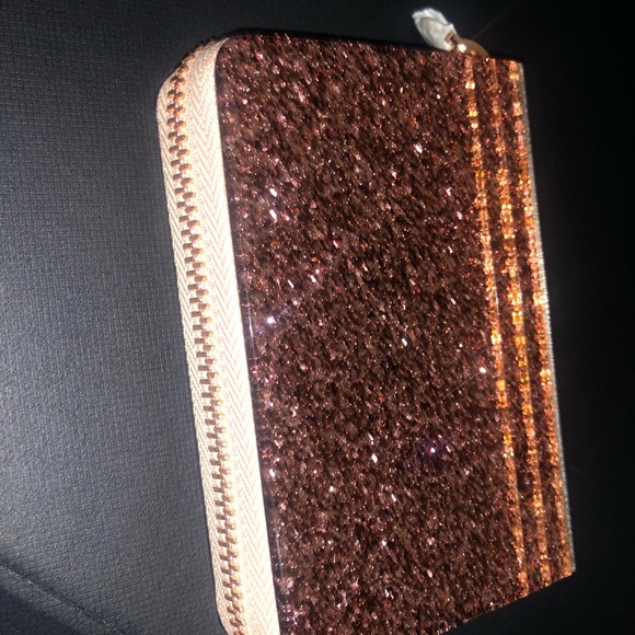MK-Barbara Metallic Zip-Around Coin Card Case - Picture 6 of 8